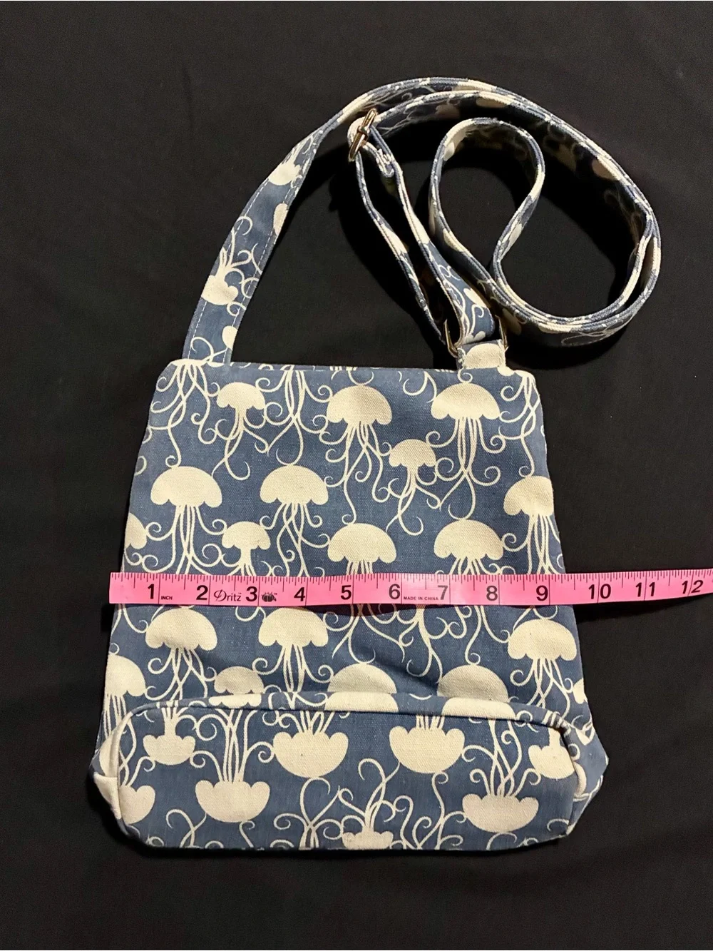 bungalow 360 Blue Jellyfish Pattern Crossbody Bag